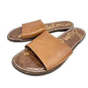 Sam Edelman Leather Sandals‎ Size 9.5 Tan Open Toe Genesis Slides